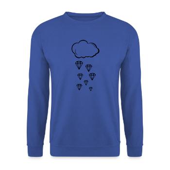 Diamond rain diamonds clouds - Unisex Sweatshirt - royal blue - Front - Alina (178cm) & Michal (187cm)