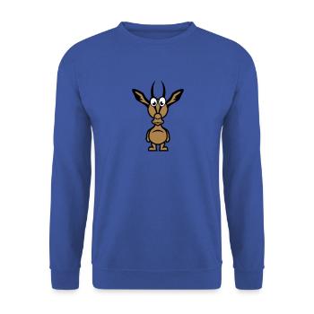 lustiger gazellentiercharakter 111 - Unisex Pullover - Royalblau - Vorne - Alina (178cm) & Michal (187cm)