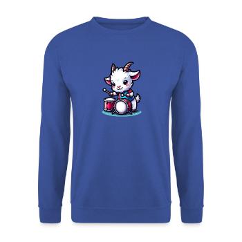 Tambour de chèvre mignon à la ferme - Sweat-shirt Unisexe - bleu royal - Devant - Alina (178cm) & Michal (187cm)