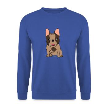 B4E - Boubou - Sweat-shirt Unisexe - bleu royal - Devant - Alina (178cm) & Michal (187cm)