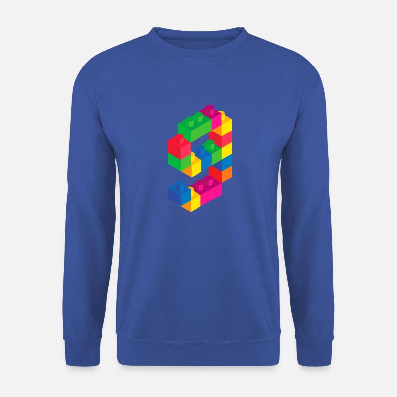 Nettes Blockgebäude 9. Geburtstagsgeschenk 9 Jahre alt - Unisex Pullover - Royalblau