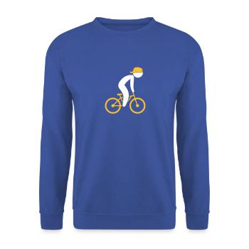 Ein Radfahrer - Unisex Pullover - Royalblau - Vorne - Alina (178cm) & Michal (187cm)