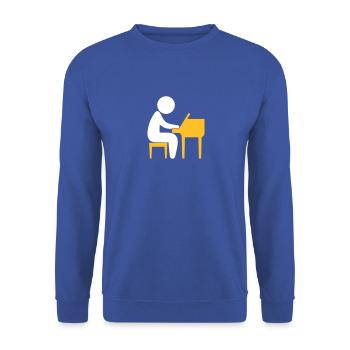 A Jazz Musician Plays On The Piano - Unisex Sweatshirt - royal blue - Front - Alina (178cm) & Michal (187cm)