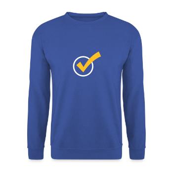 A Checkmark - Unisex Sweatshirt - royal blue - Front - Alina (178cm) & Michal (187cm)