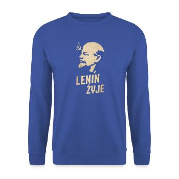 Lenin lebt - Unisex Pullover - Royalblau - Vorne - Alina (178cm) & Michal (187cm)