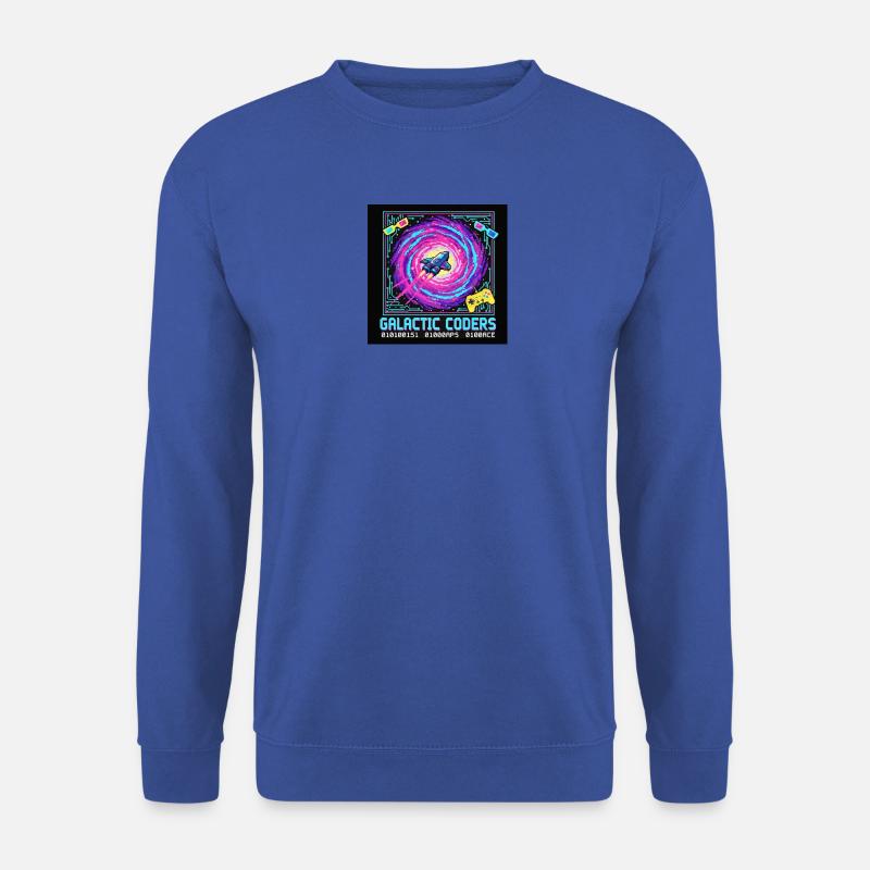 Galaktische Coders Neon Pixel - Unisex Pullover - Royalblau