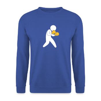 A Boxer Exercising In The Ring - Unisex Sweatshirt - royal blue - Front - Alina (178cm) & Michal (187cm)