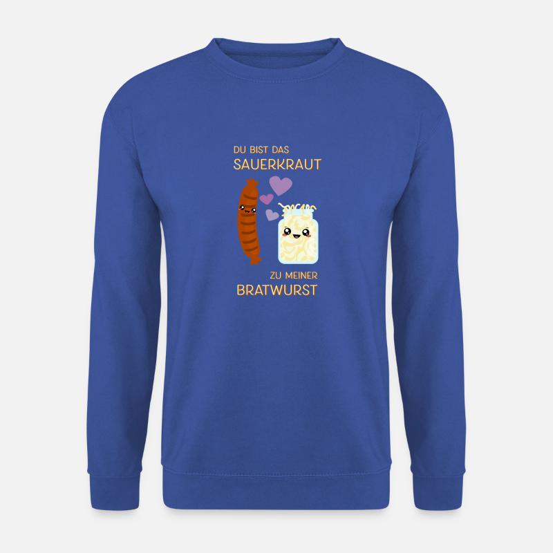 Sauerkraut und Bratwurst - Lustig Liebe Valentin - Unisex Pullover - Royalblau