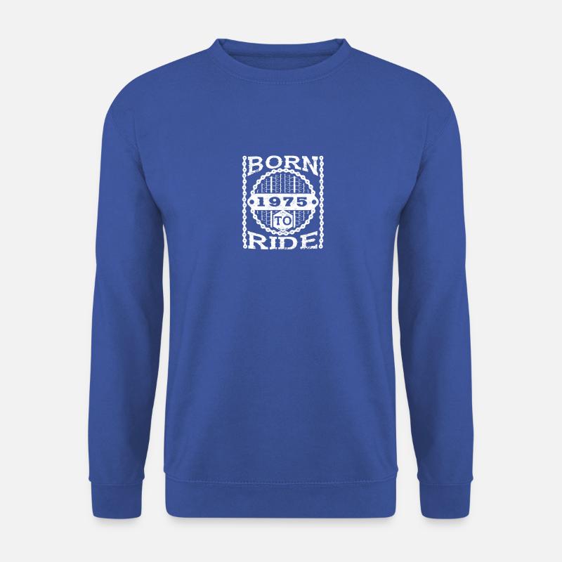 born ride geburtstag biker geschenk fahrrad 1975 - Unisex Pullover - Royalblau