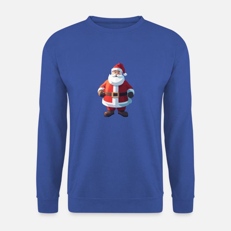Weihnachtsmann Low Poly Weihnachten - Unisex Pullover - Royalblau