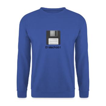 Disquette Oldschool - Sweat-shirt Unisexe - bleu royal - Devant - Alina (178cm) & Michal (187cm)