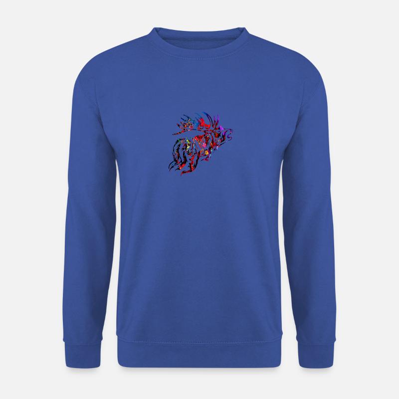 röhrender bunter Hirsch Rotwild - Unisex Pullover - Royalblau