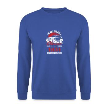71st Birthday Gifts Birthday Gifts for Him 1951 - Unisex Sweatshirt - royal blue - Front - Alina (178cm) & Michal (187cm)