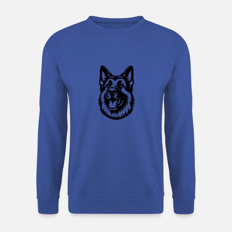 German Shepherd Drawing Head - Unisex Sweatshirt - royal blue