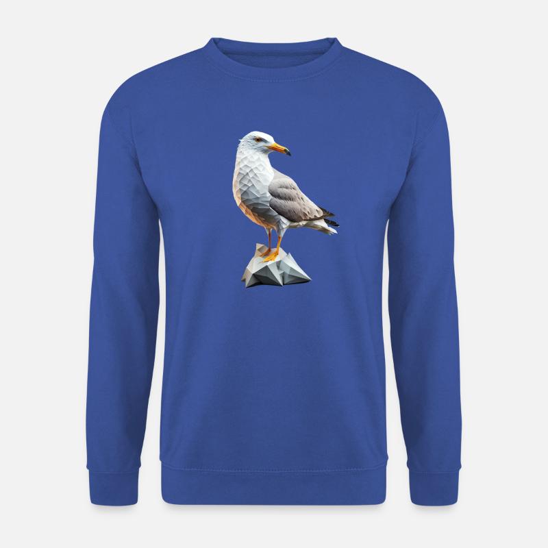 Möwe Seemöwe Polygon - Unisex Pullover - Royalblau