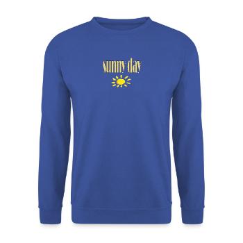 sunny day - Unisex Pullover - Royalblau - Vorne - Alina (178cm) & Michal (187cm)