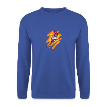 Wachtel / Quail Rollerblade - Unisex Pullover - Royalblau - Vorne - Alina (178cm) & Michal (187cm)