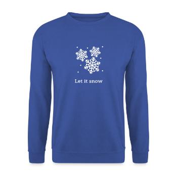 Laissez-le neiger - Sweat-shirt Unisexe - bleu royal - Devant - Alina (178cm) & Michal (187cm)