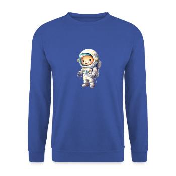 Dessin à l’aquarelle d’astronaute - Sweat-shirt Unisexe - bleu royal - Devant - Alina (178cm) & Michal (187cm)