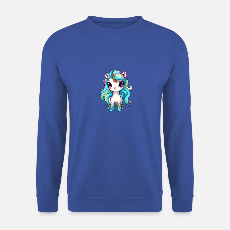 Einhorn Niedlich Zeichnung - Unisex Pullover - Royalblau