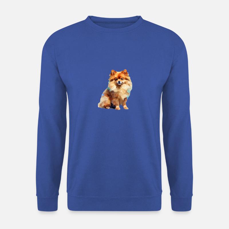 Miniature Spitz Geometric Drawing - Unisex Sweatshirt - royal blue