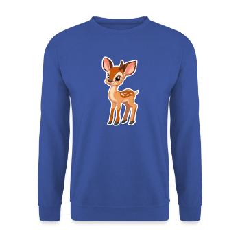 Reh - Unisex Pullover - Royalblau - Vorne - Alina (178cm) & Michal (187cm)