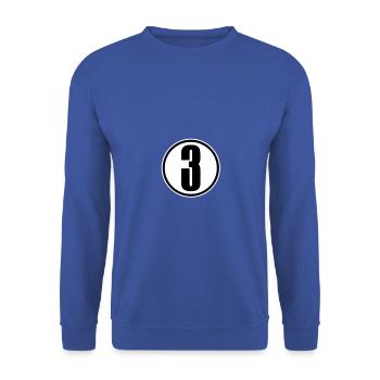 3 - Unisex Pullover - Royalblau - Vorne - Alina (178cm) & Michal (187cm)