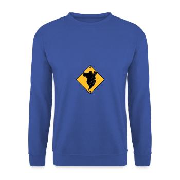 Koala - Unisex Pullover - Royalblau - Vorne - Alina (178cm) & Michal (187cm)