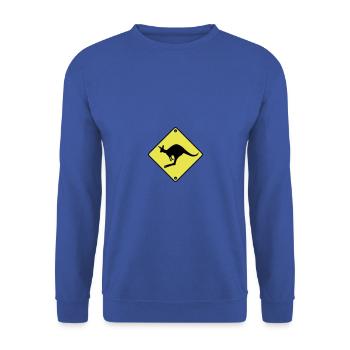 kangaroo - Unisex Sweatshirt - royal blue - Front - Alina (178cm) & Michal (187cm)