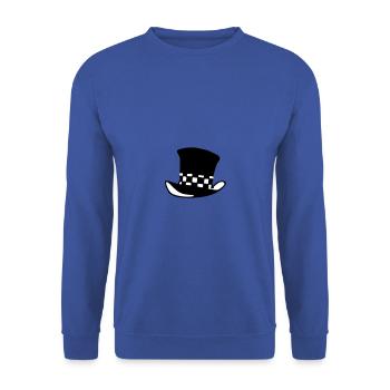 Verrückter Hutmacher - Unisex Pullover - Royalblau - Vorne - Alina (178cm) & Michal (187cm)