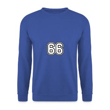 66 - Unisex Pullover - Royalblau - Vorne - Alina (178cm) & Michal (187cm)
