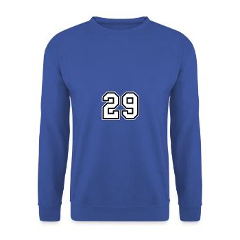 29 - Unisex Pullover - Royalblau - Vorne - Alina (178cm) & Michal (187cm)