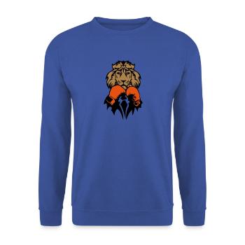 lion boxeur gant boxe - Sweat-shirt Unisexe - bleu royal - Devant - Alina (178cm) & Michal (187cm)