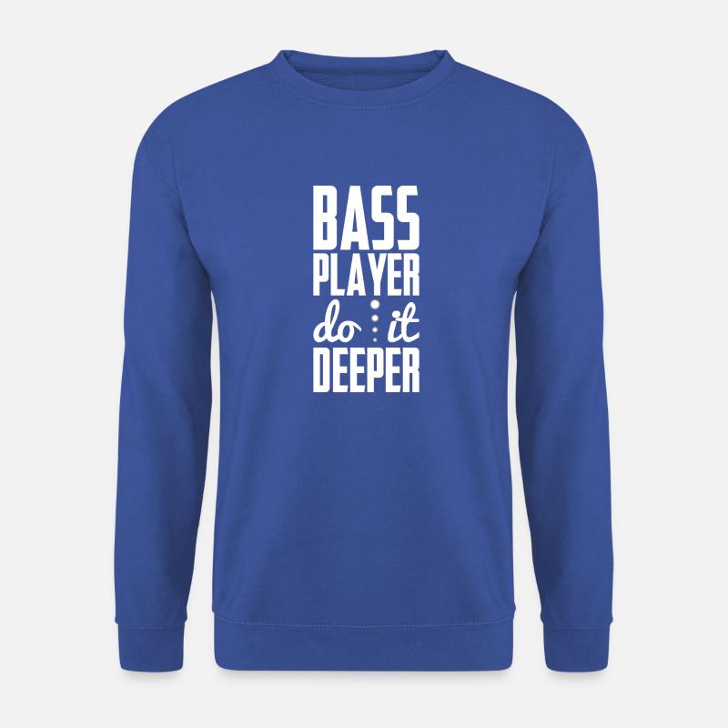 Bass Player do it deeper - Unisex Pullover - Royalblau