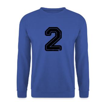 2 - Unisex Pullover - Royalblau - Vorne - Alina (178cm) & Michal (187cm)