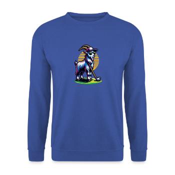 Ziege Golfspieler Golf Kurs Hunde Besitzer - Unisex Pullover - Royalblau - Vorne - Alina (178cm) & Michal (187cm)