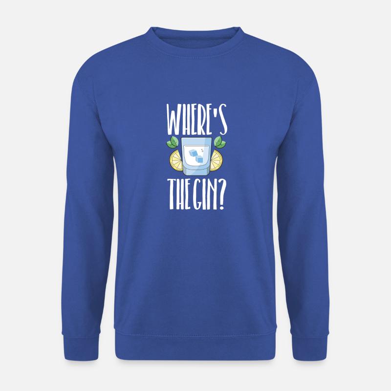 where is the gin - Unisex Sweatshirt - royal blue