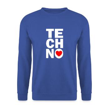 Techno - Sweat-shirt Unisexe - bleu royal - Devant - Alina (178cm) & Michal (187cm)