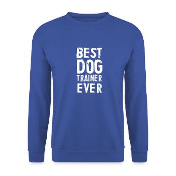 Hund Chien - Sweat-shirt Unisexe - bleu royal - Devant - Alina (178cm) & Michal (187cm)