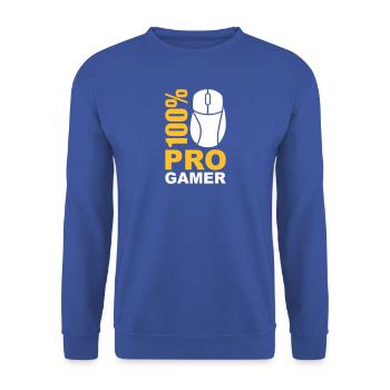 100% Pro Gamer - Unisex Sweatshirt - royal blue - Front - Alina (178cm) & Michal (187cm)