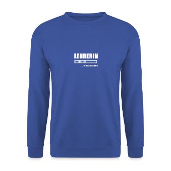 Lehrerin in Ausbildung - Unisex Pullover - Royalblau - Vorne - Alina (178cm) & Michal (187cm)