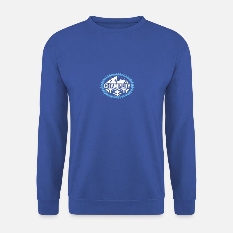 Champery Winter Berge - Unisex Pullover - Royalblau
