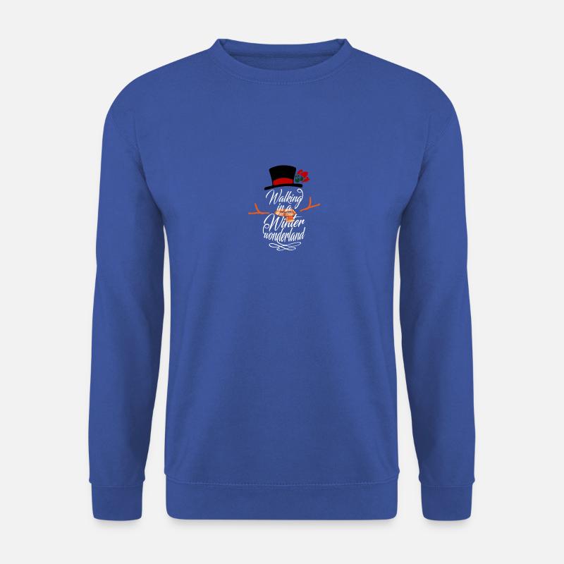 Walking in a Winter Wonderland Geschenk X-mas - Unisex Pullover - Royalblau