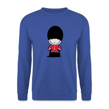 königliche Wache in London - Unisex Pullover - Royalblau - Vorne - Alina (178cm) & Michal (187cm)