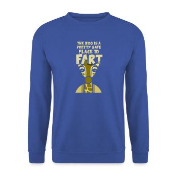 Safari Afrika serengeti wildlife savanne giraffe - Unisex Pullover - Royalblau - Vorne - Alina (178cm) & Michal (187cm)