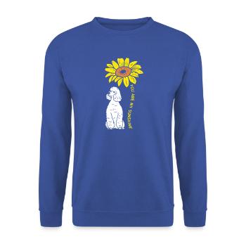 Sunflower Pup Emblem - Unisex Sweatshirt - royal blue - Front - Alina (178cm) & Michal (187cm)