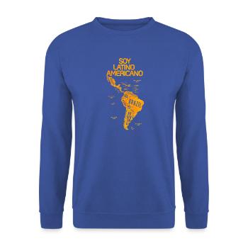 Soy Latino Americano Karte - Unisex Pullover - Royalblau - Vorne - Alina (178cm) & Michal (187cm)