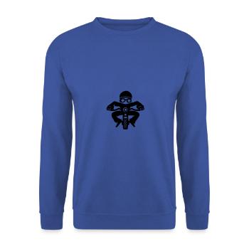 Biker - Unisex Sweatshirt - royal blue - Front - Alina (178cm) & Michal (187cm)