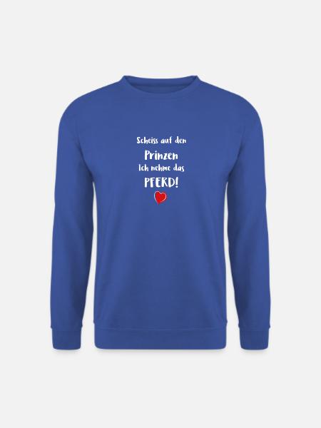 Pferd Pferde Reiten Geschenk Liebe Prinz Reitsport - Unisex Pullover - Royalblau