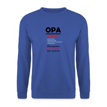 opa gmbh 02 - Unisex Pullover - Royalblau - Vorne - Alina (178cm) & Michal (187cm)